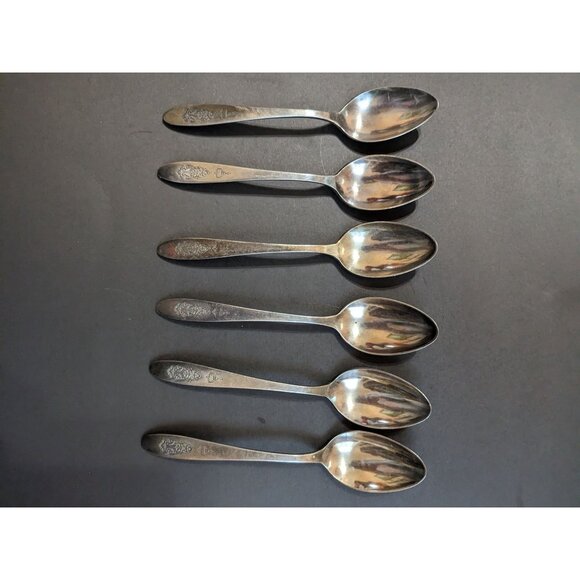 vintage Oneida Bird of Paradise 1923 Community silver plate  Teaspoons set of  6 - Picture 6 of 9